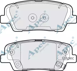 APEC BRAKING pad2092 -  Комплект тормозных колодок, дисковый тормоз